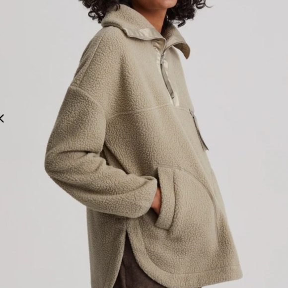 New VARLEY Daniel Oversized Fit Half Zip Pullover Seneca Rock Fleece Jacket NWT - Picture 6 of 12